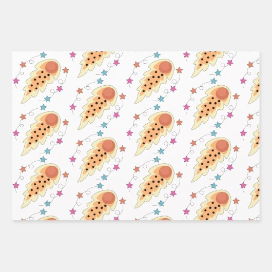 Set zum Thema "Weltraum" Geschenkpapier Set (Vorderseite)