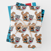 Set zum Umblättern von Hunden und Katzen Geschenkpapier Set (Beispiel)