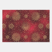 Set zum Umblättern von Rot- und Goldblättern Geschenkpapier Set (Vorderseite 2)