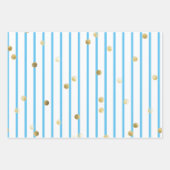 Set zum Umhüllen von Papier - Polka-Punkte aus bla (Vorderseite)