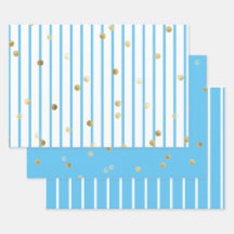 Set zum Umhüllen von Papier - Polka-Punkte aus bla