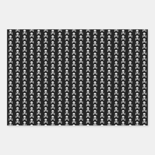 Set zum Umhüllen von Schädelpapier Geschenkpapier Set (Vorderseite 3)