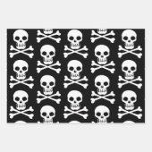 Set zum Umhüllen von Schädelpapier Geschenkpapier Set (Vorderseite 2)