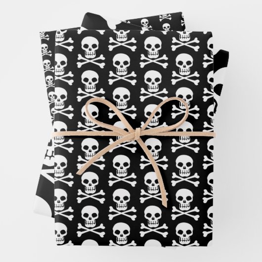 Set zum Umhüllen von Schädelpapier Geschenkpapier Set (Beispiel)