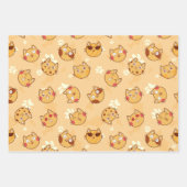 Set zum Umpacken von Katzen- und Pawdrucken Geschenkpapier Set (Vorderseite)