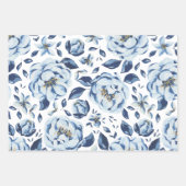 Set zum Umpacken von Papier mit blauer und goldene (Vorderseite)