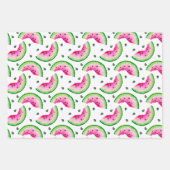 Set zum Wrapping von frischem tropischem Wassermel Geschenkpapier Set (Vorderseite 3)