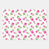 Set zum Wrapping von frischem tropischem Wassermel Geschenkpapier Set (Vorderseite)