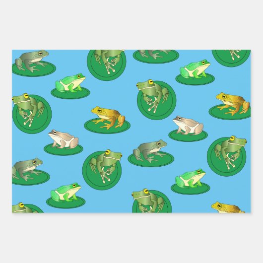 Set zum Wrapping von Fröschen Geschenkpapier Set (Vorderseite 3)