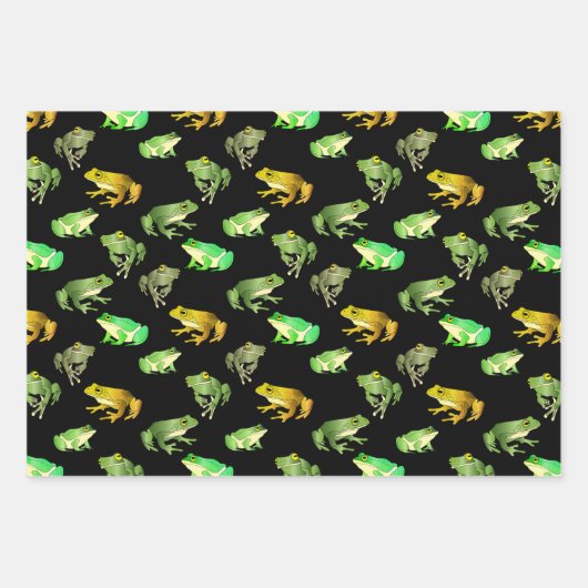 Set zum Wrapping von Fröschen Geschenkpapier Set (Vorderseite 2)