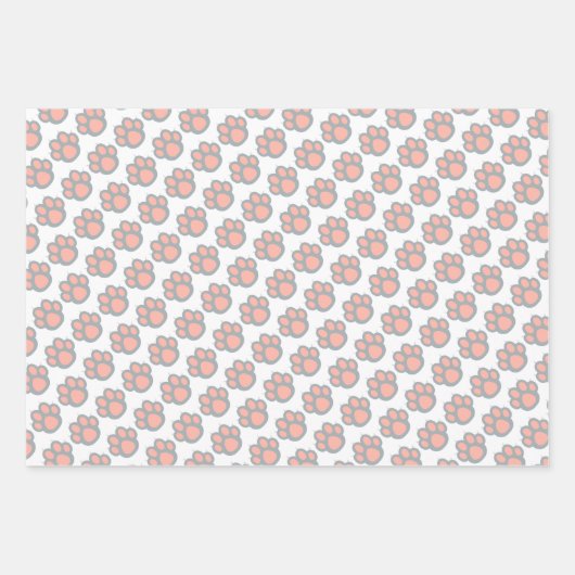 Set zum Wrapping von Katzen und Paws (3) Geschenkpapier Set (Vorderseite 2)