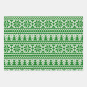 Set zum Wrapping von Weihnachts-Strick Geschenkpapier Set (Vorderseite 3)
