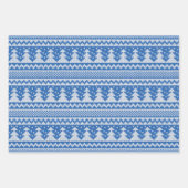 Set zum Wrapping von Weihnachts-Strick Geschenkpapier Set (Vorderseite 2)