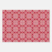 Set zum Wrapping von Weihnachts-Strick Geschenkpapier Set (Vorderseite)