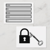 Set zur Kennwortwahrung Visitenkarte (Vorne/Hinten)