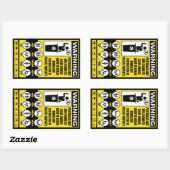 Set zur Warnung von Politikern Rechteckiger Aufkleber (Blatt)