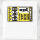 Set zur Warnung von Politikern Rechteckiger Aufkleber (Tasche)