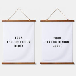 Set zweier benutzerdefinierter Hanging-Tapisserien Wandteppich Mit Holzrahmen