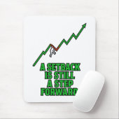 Setback to Step Forward Mindset Quote Mousepad (Mit Mouse)