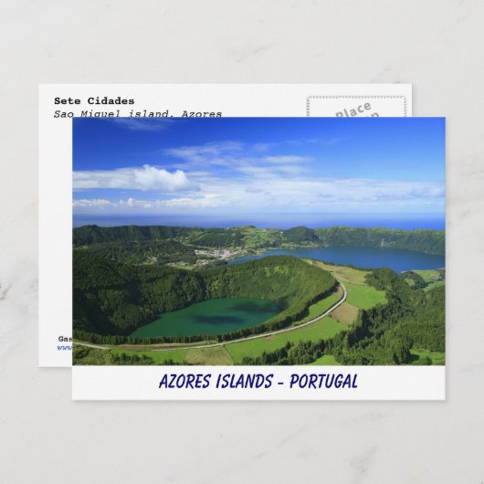 Sete Cidades, Azoren Postkarte (Vorne/Hinten)