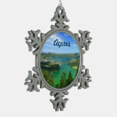 Sete Cidades - Azoren Schneeflocken Zinn-Ornament (Links)