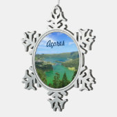 Sete Cidades - Azoren Schneeflocken Zinn-Ornament (Rechts)