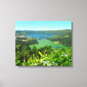 Sete Cidades Azores Canvas Print 20" x 16", 1,5" Leinwanddruck