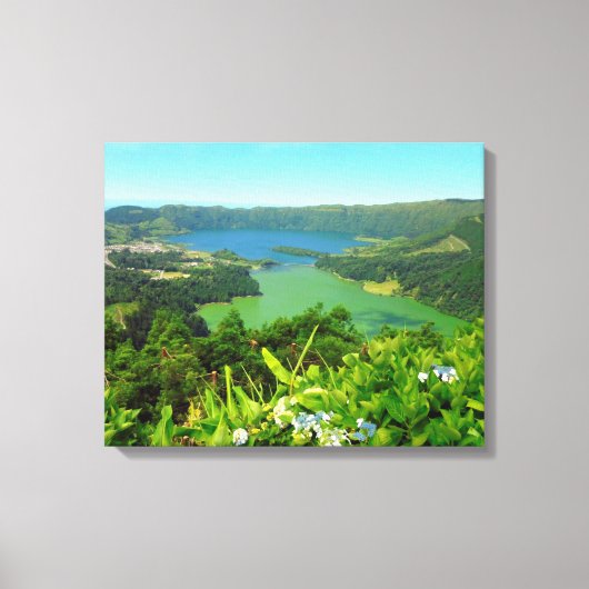 Sete Cidades Azores Canvas Print 20" x 16", 1,5" Leinwanddruck (Vorderseite)