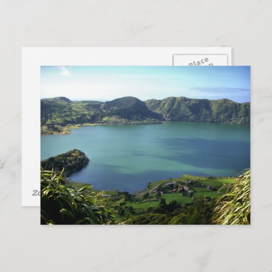 Sete Cidades Lagoon in S. Miguel, Azoren Postkarte (Vorne/Hinten)