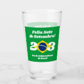 Sete de Setembro Unabhängigkeitstag Brasilien Flag Glas (Vorderseite)