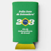 Sete de Setembro Unabhängigkeitstag Brasilien Flag Selters Dosenkühler (Rückseite)