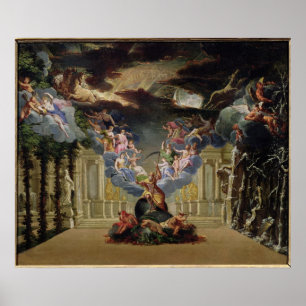 Setentwurf für "Atys" durch Jean-Baptiste Lully Poster