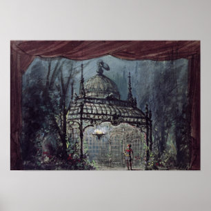 Setentwurf für 'das magische Flute Poster