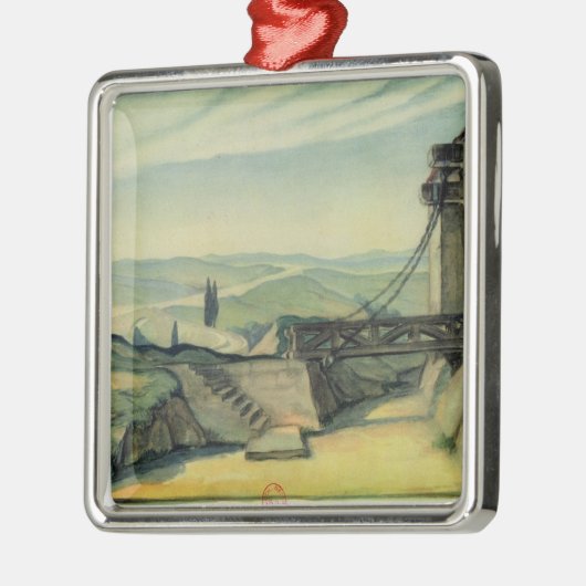 Setentwurf für Tat II der Oper 'Fidelio Ornament Aus Metall (Links)