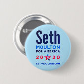 Seth Moulton für Amerika 2020 Button (Vorne & Hinten)