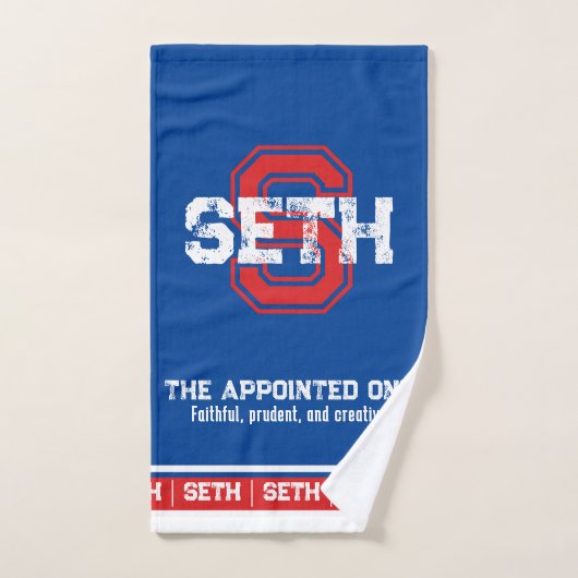 Seth Name bedeutet sportlich blaues Weiß Badhandtuch Set (Handtuch)