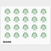 Seth Name Clover Boho Rainbow Quadratischer Aufkleber (Blatt)