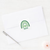 Seth Name Clover Boho Rainbow Quadratischer Aufkleber (Umschlag)