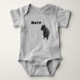 Seth Name mit Aussie Quokka, Baby Bodysuit Strampler