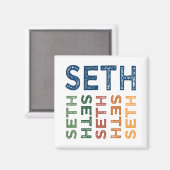 Seth Niedlich Colorful Magnet (Vorderseite/Rückseite)