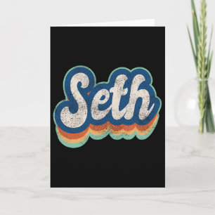 Seth Vorname Junge Vintage-Stil 70er 80er Persönli Karte