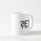 SETI Logo-Tasse mit Drake-Gleichung Kaffeetasse (VorderseiteRechts)