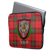 Seton Scottish Clan Tartan and Crest  Laptopschutzhülle (Vorderseite Links)