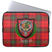 Seton Scottish Clan Tartan and Crest Laptopschutzhülle (Vorderseite)