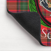 Seton Scottish Clan Tartan and Crest  Mousepad (Ecke)