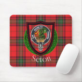 Seton Scottish Clan Tartan and Crest  Mousepad (Mit Mouse)