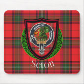 Seton Scottish Clan Tartan and Crest Mousepad (Vorne)
