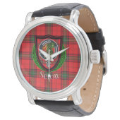 Seton Scottish Clan Tartan & Crest Armbanduhr (Schrägansicht)