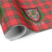 Seton Scottish Clan Tartan & Crest Geschenkpapier (Rolleneckpunkt)