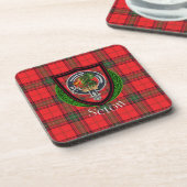 Seton Scottish Clan Tartan & Crest Getränkeuntersetzer (Linke Seite)